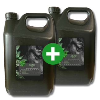 Zestaw: Olej konopny dla koni BIOFEED Horse & Pony Hemp Oil 2 x 4,5 l