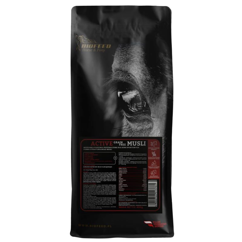 Próbka BIOFEED Horse & Pony Active Grain Free Musli 400 g (stabilopack) Próbka BIOFEED Horse & Pony Active Grain Free Musli 400 g (stabilopack)