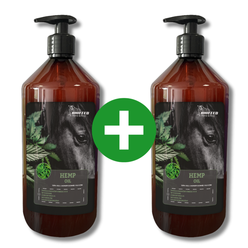 ZESTAW: BIOFEED Horse & Pony Hemp Oil 2 x 1 l ZESTAW: BIOFEED Horse & Pony Hemp Oil 2 x 1 l