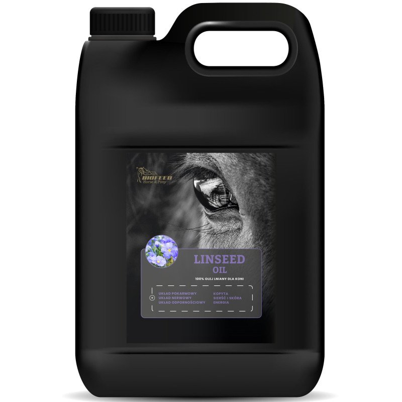 Olej lniany dla koni BIOFEED Horse & Pony Linseed Oil 4,5 l Olej lniany dla koni BIOFEED Horse & Pony Linseed Oil 4,5 l
