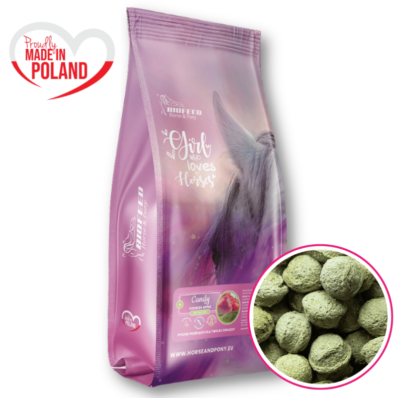 BIOFEED Horse & Pony Candy Cookies Apples with spirulina 900 g BIOFEED Horse & Pony Candy Cookies Apples with spirulina 900 g